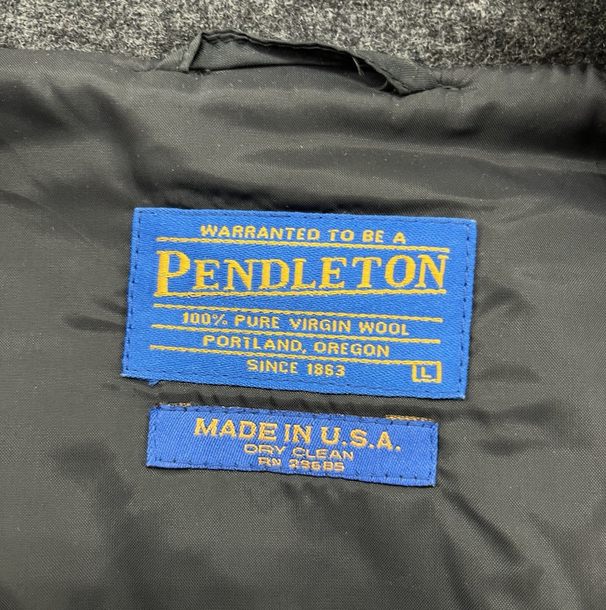 Pendleton Jacket Men Large Gray Lined Thisulated … - image 4