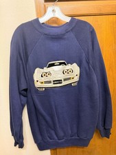 Vintage 80s/90s Sportswear Navy Embroidered C4 Corvette Sweatshirt Made in USA