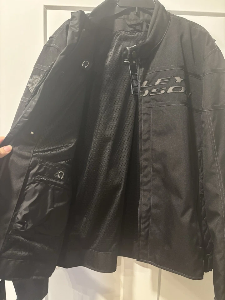Harley Davison 男式比赛防水功能骑行夹克尺寸 Xl — 第 2/4 张图片