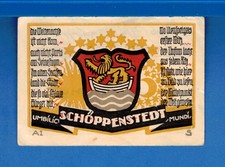 Germany Notgeld Schoppenstedt 50 Pfennig 1921 Lion Circulated Banknote