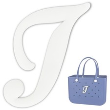 TOYORK Letter Charms for Bog Bag,Decorative Alphabet Bogg White I, I