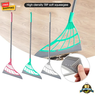 Silicone Scraper Broom Magic Wiper   Floor Mop & Glass Cleaner for Bathroom
