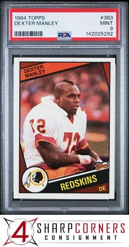 1984 TOPPS #383 DEXTER MANLEY REDSKINS PSA 9