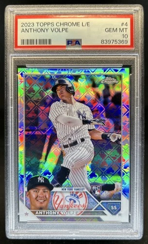 2023 Topps Chrome Logofractor Anthony Volpe RC Rookie #4 Yankees PSA 10 GEM MINT