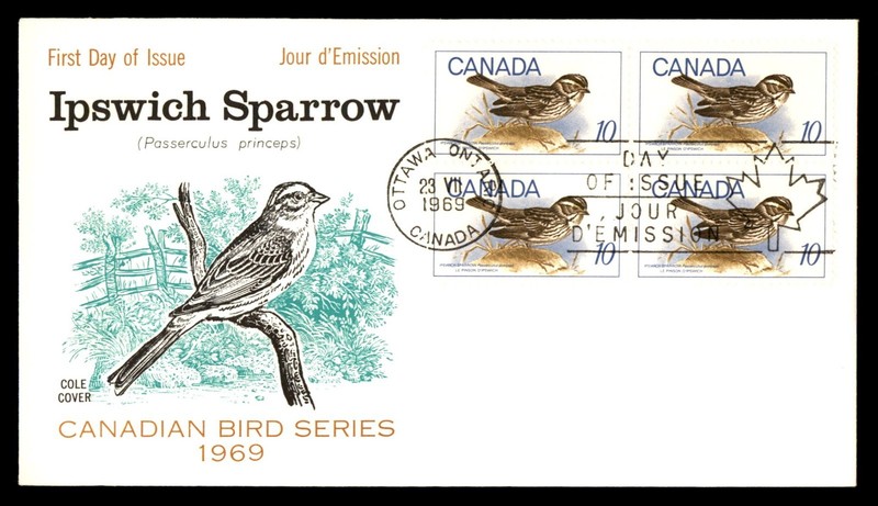 Mayfairstamps Canada FDC 1969 Ipswich Sparrow Bird First Day Cover aaz_71873