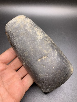 Incredible Black Hardstone Celt Near Memphis Tennessee 4 1/2 In Covered Deposits
