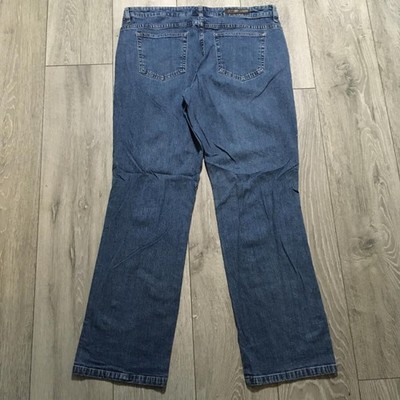 Lee Jeans Damen W36 L32 Blau Denim Regular Bootcut Zip Fly Mid Rise Western