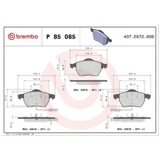 Satz Bremsbeläge Bremsklötze vorne für Audi A6 C5 4B2 4B5 C6 4F2 4F5 | 245416