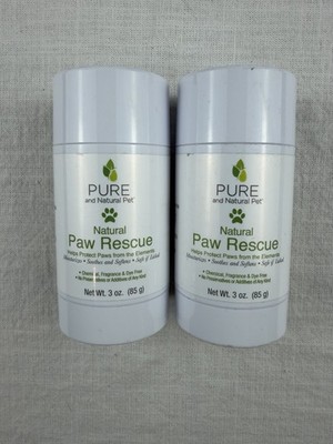 2 Pure and Natural Pet Organic Paw Balm Moisturize Soothe Protect 3 oz Dye Free