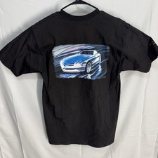 Vintage 90s Mercedes Benz Vision SLR McLaren Graphic 1999 T-Shirt L Black Y2K