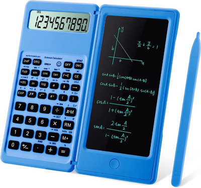Ipepul Scientific Calculators for Students, Blue Math Calculator with Notepad,10