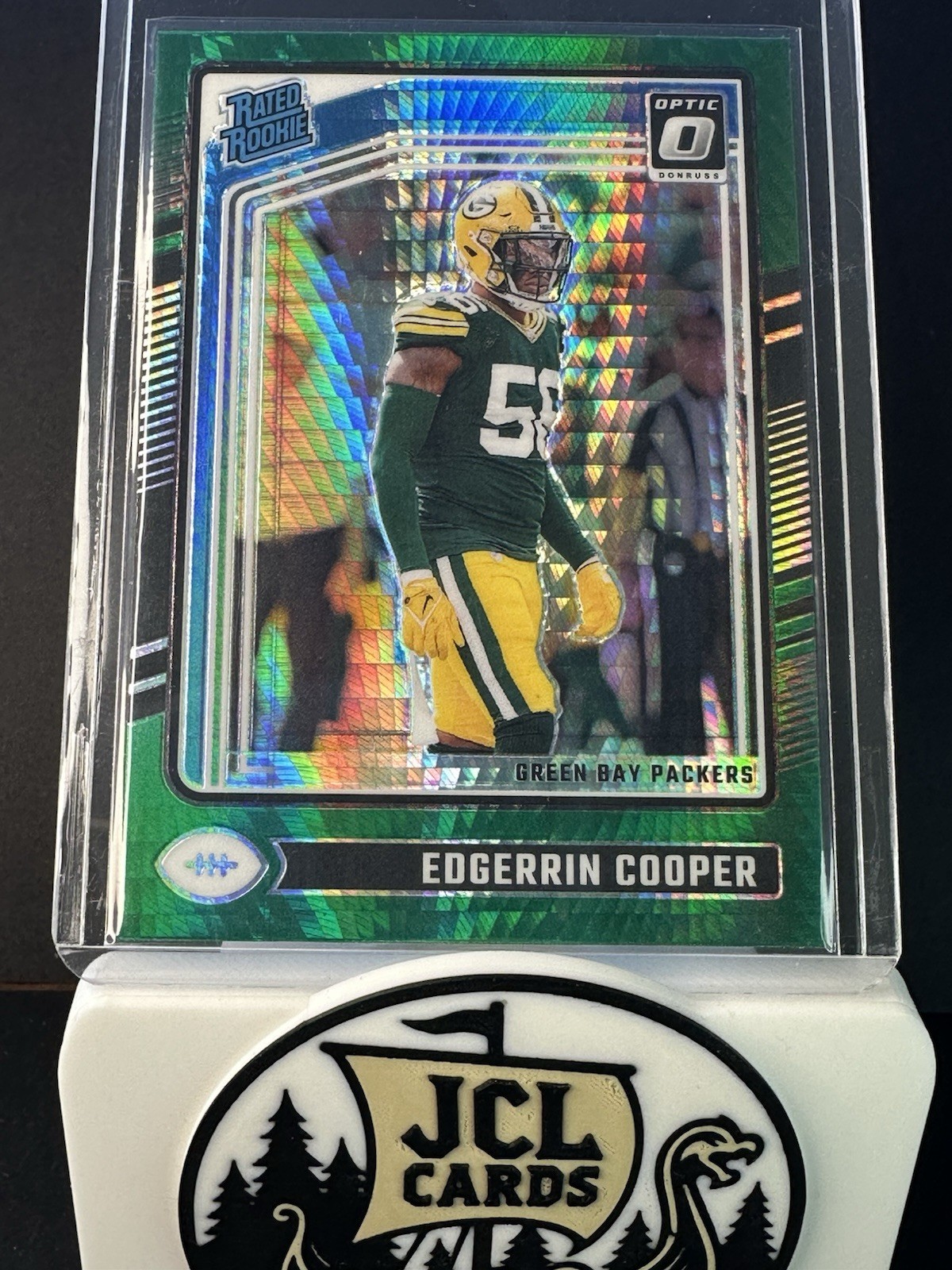 2024 Panini Donruss Optic - Edgerrin Cooper #231 Green Hyper Prizm