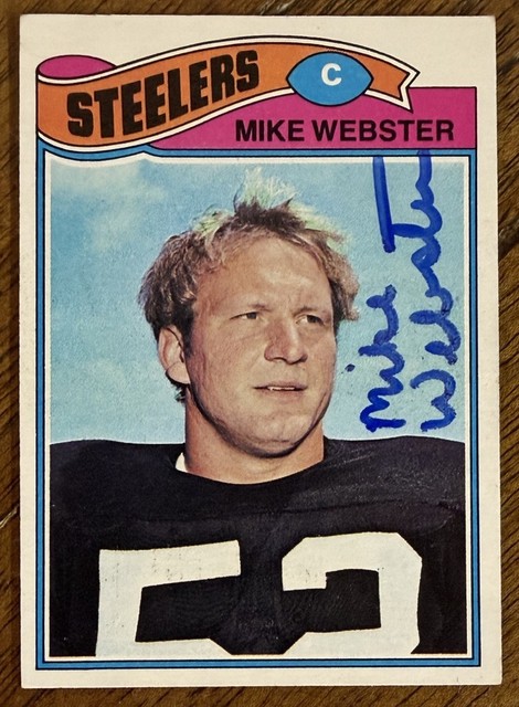 1977 TOPPS MIKE WEBSTER HANDSIGNIERTE ROOKIE FOOTBALL KARTE #99 NICHT ZERTIFIZIERT LESEN