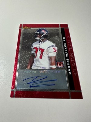 2007 Topps Finest Darius Walker Base Chrome Rookie Auto Texans #126