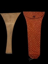 Bachi shamisen Pick Soft Case Set Japanese musical instruments Wood Inlay