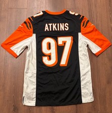 Geno Atkins Black Cincinnati Bengals Jersey NFL Nike Medium