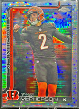 2025 Topps Chrome NFL Evan McPherson #64 Pulsar REFRACTOR #64✨ Bengals 🔥