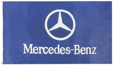 Mercedes-Benz Car Logo Blue & White 3'x5' Premium Quality Polyester Flag Banner