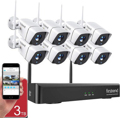 Wireless Security Camera System with 3TB Local Storage, AI Human Detection, Two-