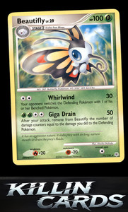 Beautifly 19/130 Pokemon Rare Diamond and Pearl Card LP