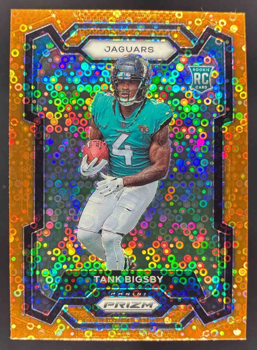 2023 Panini Football Prizm Tank Bigsby Orange Disco #348 RC Jacksonville Jaguars