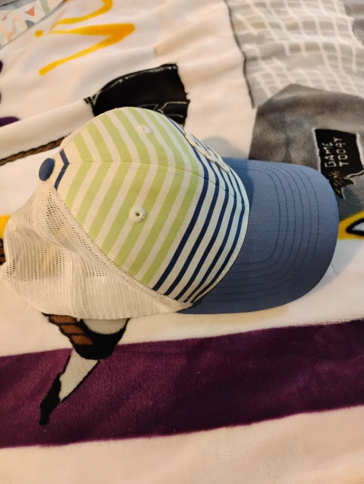 Мужская синий/белый/зеленый Puma Snap назад крышка один размер подходит всем - Изображение 4 из 4