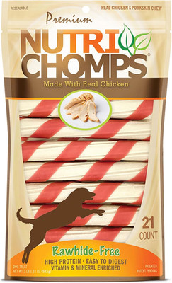 Nutrichomps Dog Chews, 6-Inch Twists, Easy to Digest, Long Lasting, Rawhide-Free