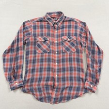 Vintage Levi's Shirt Mens Large Multicolor Plaid Long Sleeve Button Pockets 70s