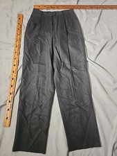 Vintage Lauren Ralph Lauren Pants Womens 10 Black Worsted Wool Lined Luxury 90s