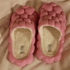 Pink Slip-On Women's Slippers Faux Fur Lining Comfort Synthetic Upper 8/9