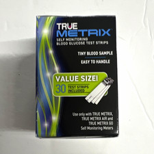 True Metrix Blood Glucose Test Strips 30ct for Air/Go Exp2027-03-26 Case of 24