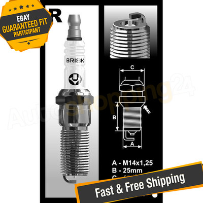 Brisk RR15S Racing Silver Spark Plug