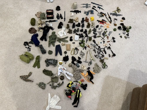 1990s GI Joe  12" Figure Accessories-Weapons Boots Guns Helmets Accessories