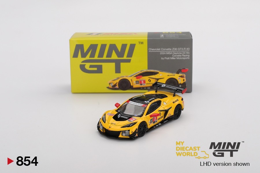 1/64 Mini GT #854 Chevrolet Corvette Z06 GT3.R #3 Pratt Miller