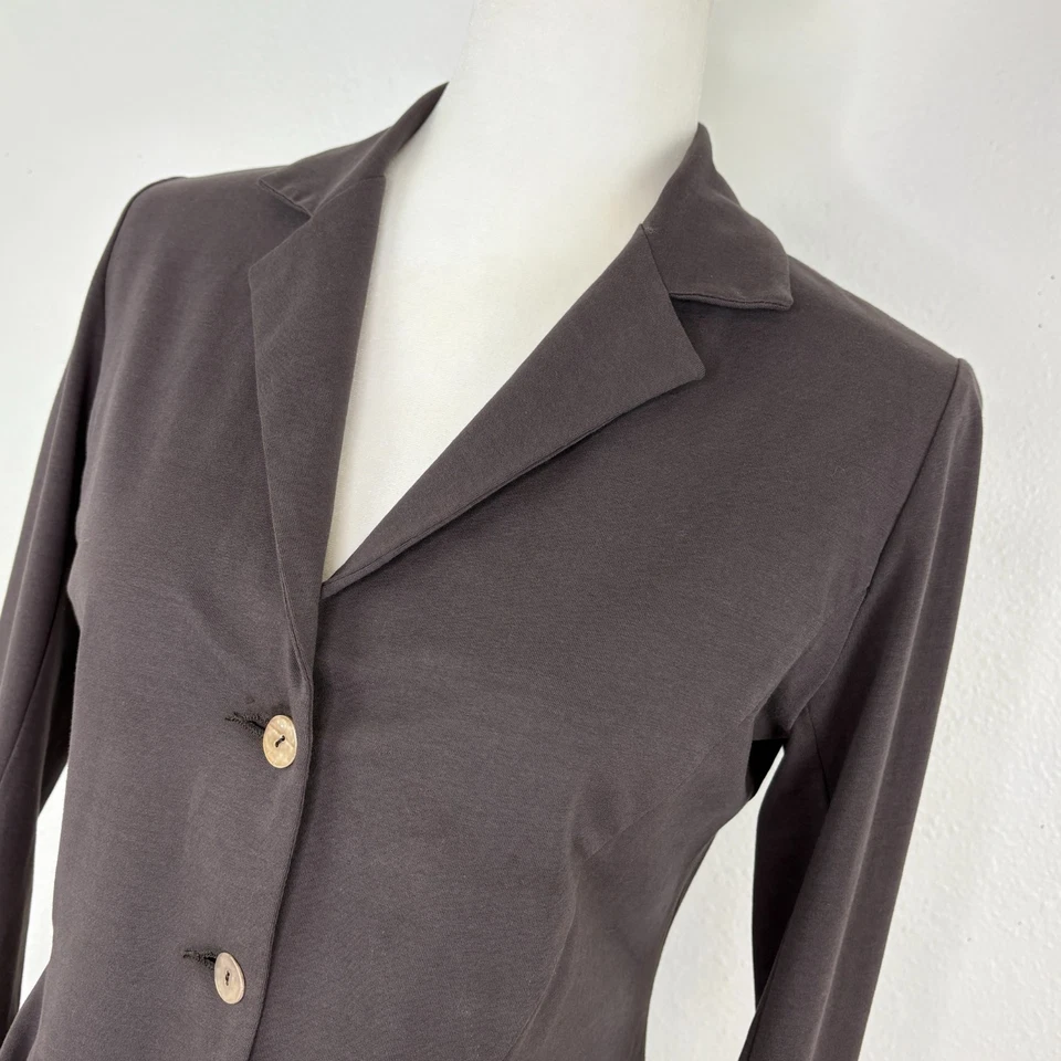 Chaqueta Blazer Tejida Lilith XS Art to Wear Algodón Elástico Marrón Francia Foto 2 de 4