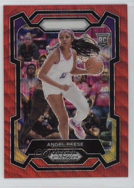 2024-25 Panini Prizm Draft Picks Red Wave Prizm Angel Reese #38 0z9a