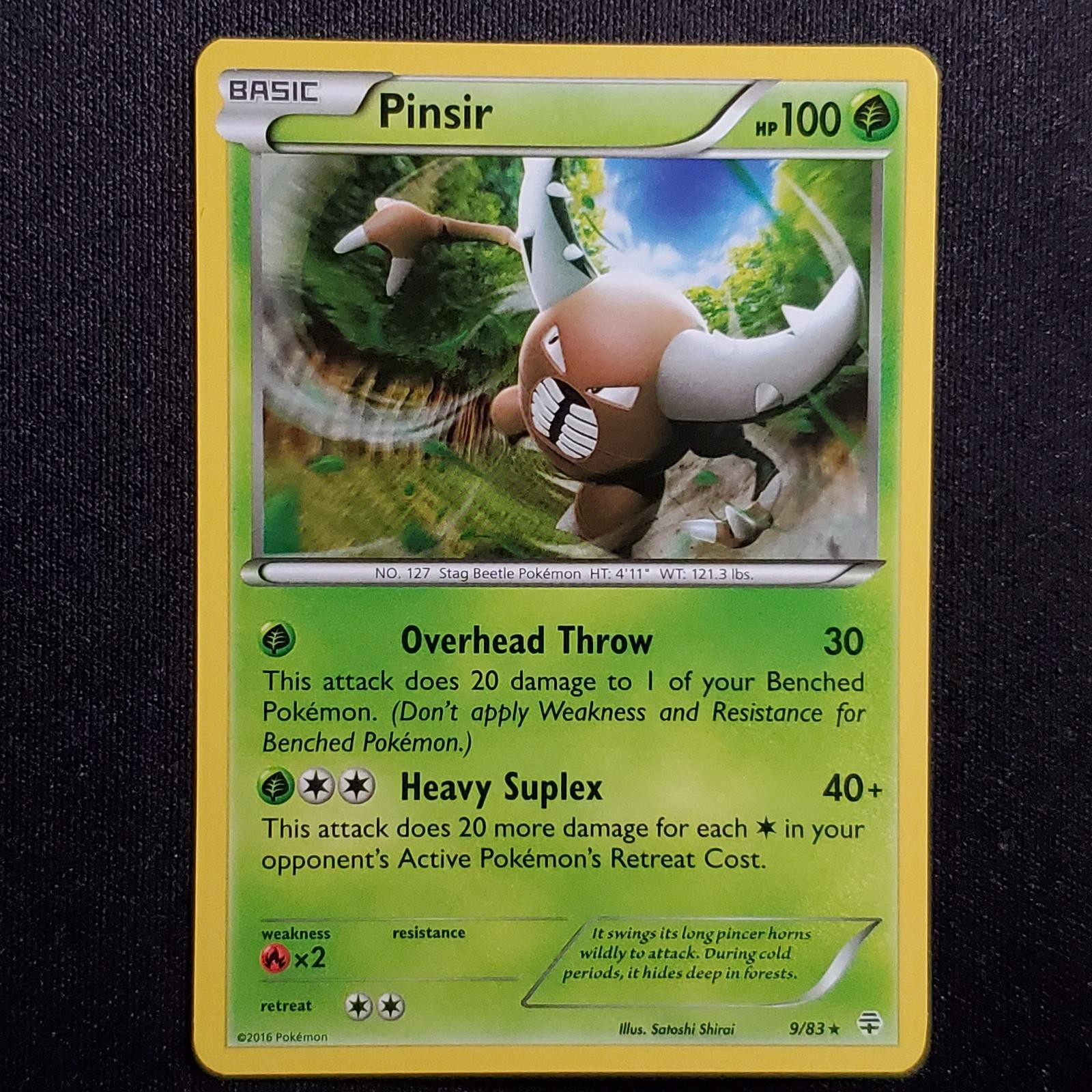 Pinsir 9/83 Rare Generations Pokemon Moderately Played