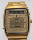 Vintage Seiko Alarm Chronograph Watch Gold tone H357-5109 [Works]