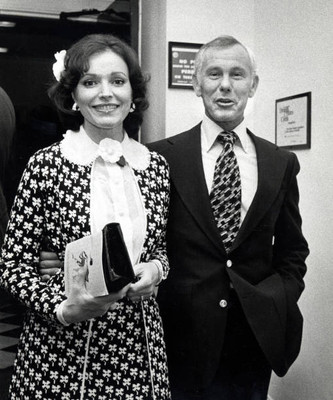 Johnny Carson Joanna Carson at Same Time Next Year LA Opening- 1977 Old Photo