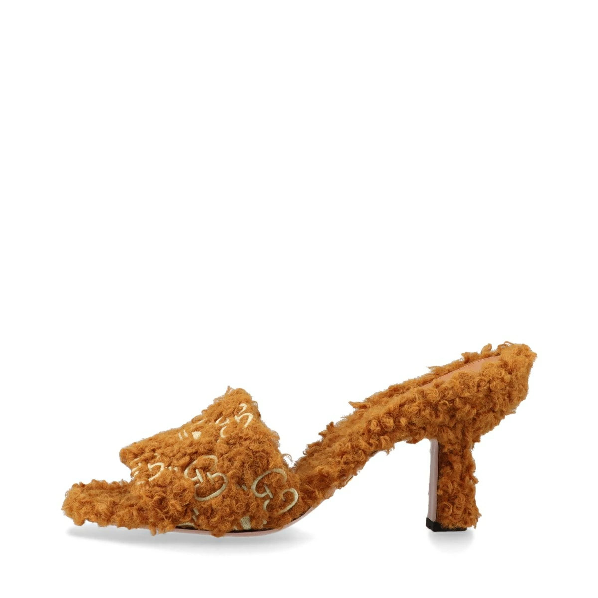 GUCCI GG fabric sandals 39 women's brown 722440 box with bag