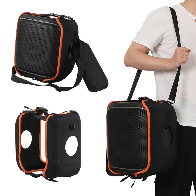 BeisDirect Beschermhoes Voor JBL Partybox Encore Essential Party Speaker, Draagbare Reizen Draagtas Stofkap met Microfoon Side Opbergzakje