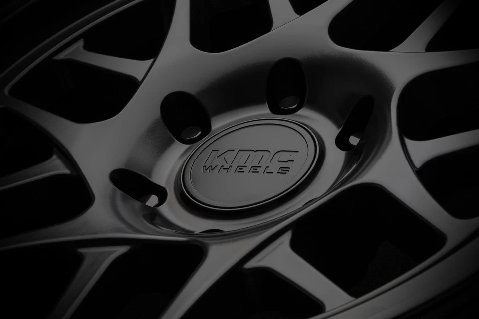 Rueda negra satinada KMC KM717 Bully Ol 17x8,5 6x5,5 17" 0 mm para llanta Nissan Hummer Foto 2 de 4