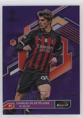 2022 Finest UEFA Club Competitions Purple Refractor Charles De Ketelaere 12zw