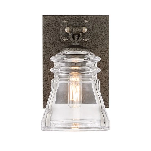 Minka Lavery 2731 Graham Avenue 8" Tall Bathroom Sconce - Smoked Iron / Brushed - Picture 2 of 3