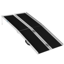 60" Aluminum Folding Wheelchair Ramp Handicap Scooter Ramp Non-Skid 800LBS