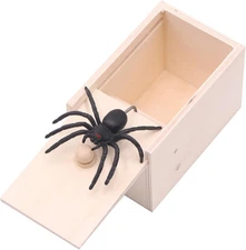 Spider Box Prank for Kids and Adults, Wooden Surprise Gags Gift Practical Joke T