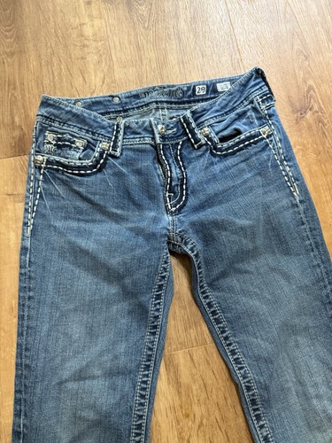 Pantalones de mezclilla Miss Me para mujer talla 29 (28x29) exclusivos ajustados al tobillo azules brillantes - Imagen 5 de 14