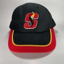 Stockton Heat Hockey Hat Cap Adjustable Red Black Team Destroyer Mens 0058