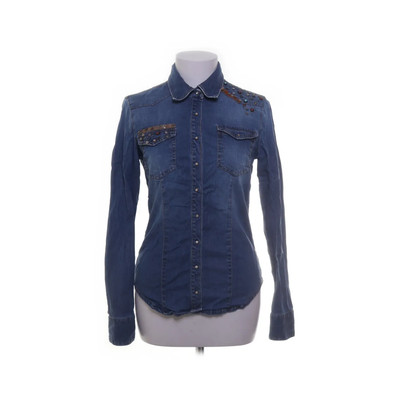 Two Women in the World, Jeanshemd, Größe: 42, Blau/Mehrfarbig, Damen #RBM