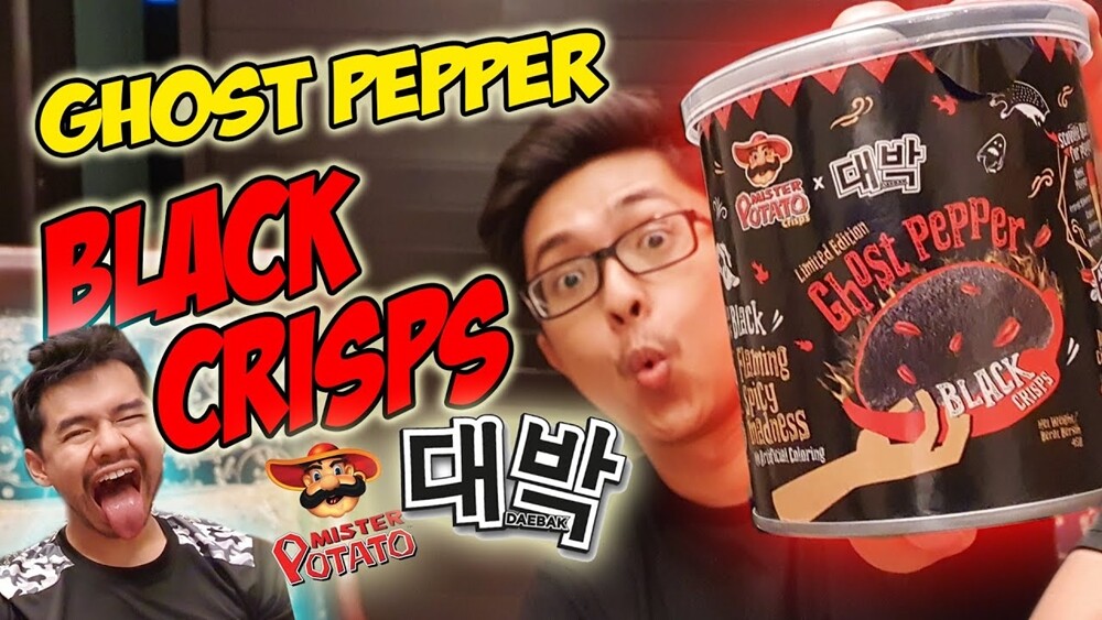 10Boxes Ghost Pepper Mr.Potato Spicy Black Chips Challenge Very Hottest Snack